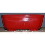 Vaso Retangular esmaltado de Cor  Vermelho
