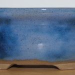 Vaso oval cor Azul Matizado