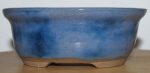Vaso oval cor Azul Matizado