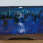 Vaso Oval Cor Azul matizado escuro