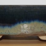 Vaso Oval cor Azul matizado