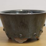 Vaso redondo  Estilo semicascata cor Azul