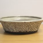 Vaso Redondo “Ricardo Mendes” Cor bege textura esculpida